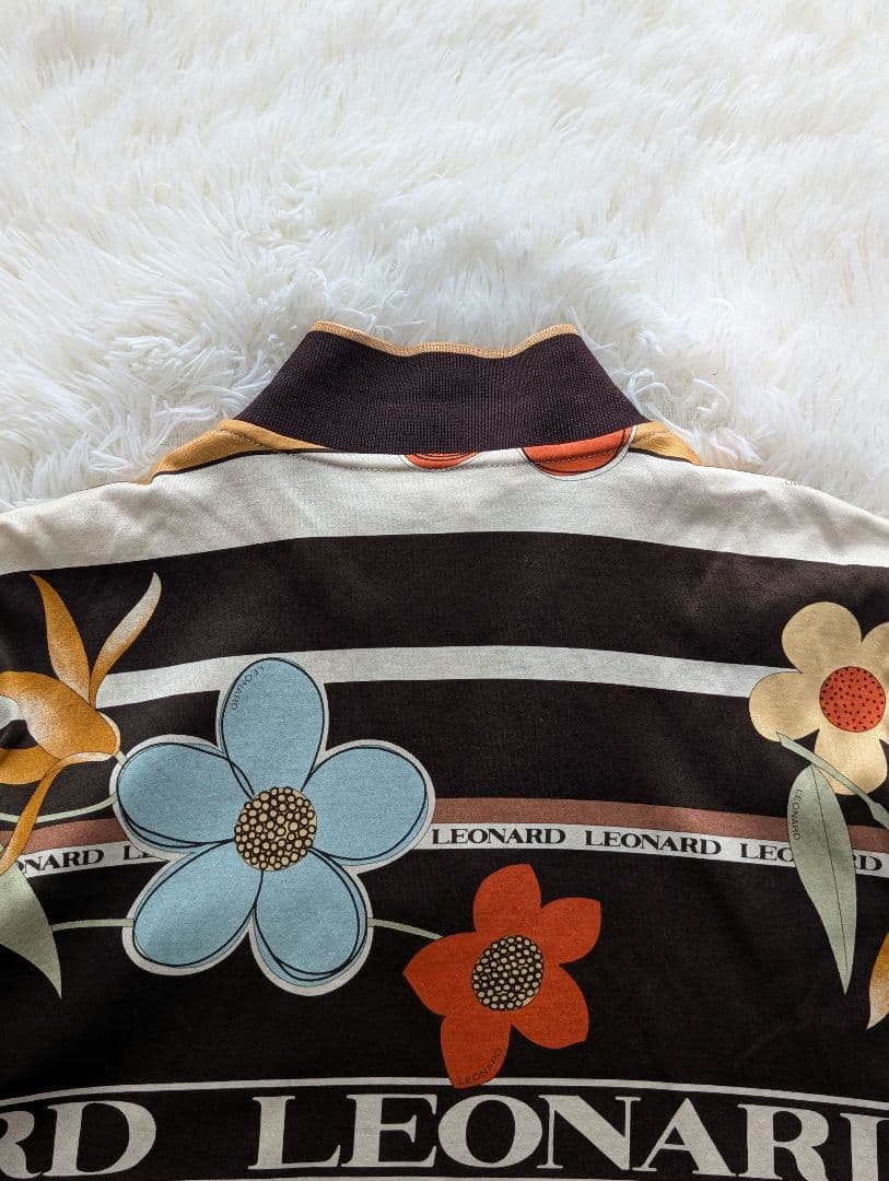 美品✨️LEONARD 44 大きいサイズ 花柄 総柄 カットソー ポロシャツ