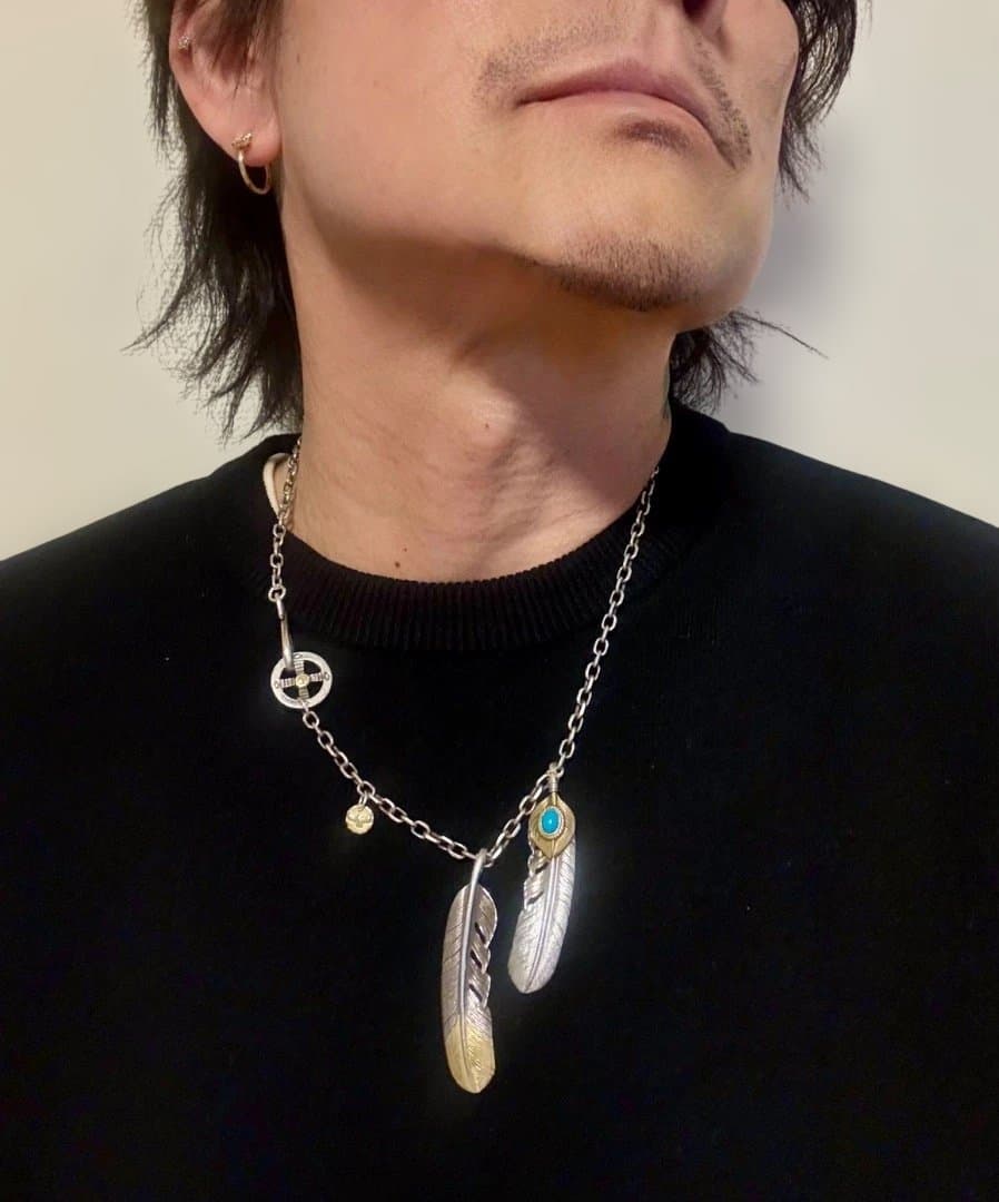 タディ＆キング ターコイズ フェザー ペンダント