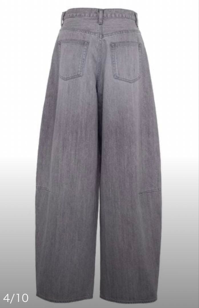Drawer WINTER1 ブラックデニムタックパンツ　34