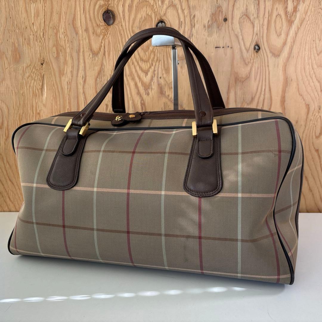 BURBERRY　バーバリー　ボストンバッグ　キャンバス×レザー　5032