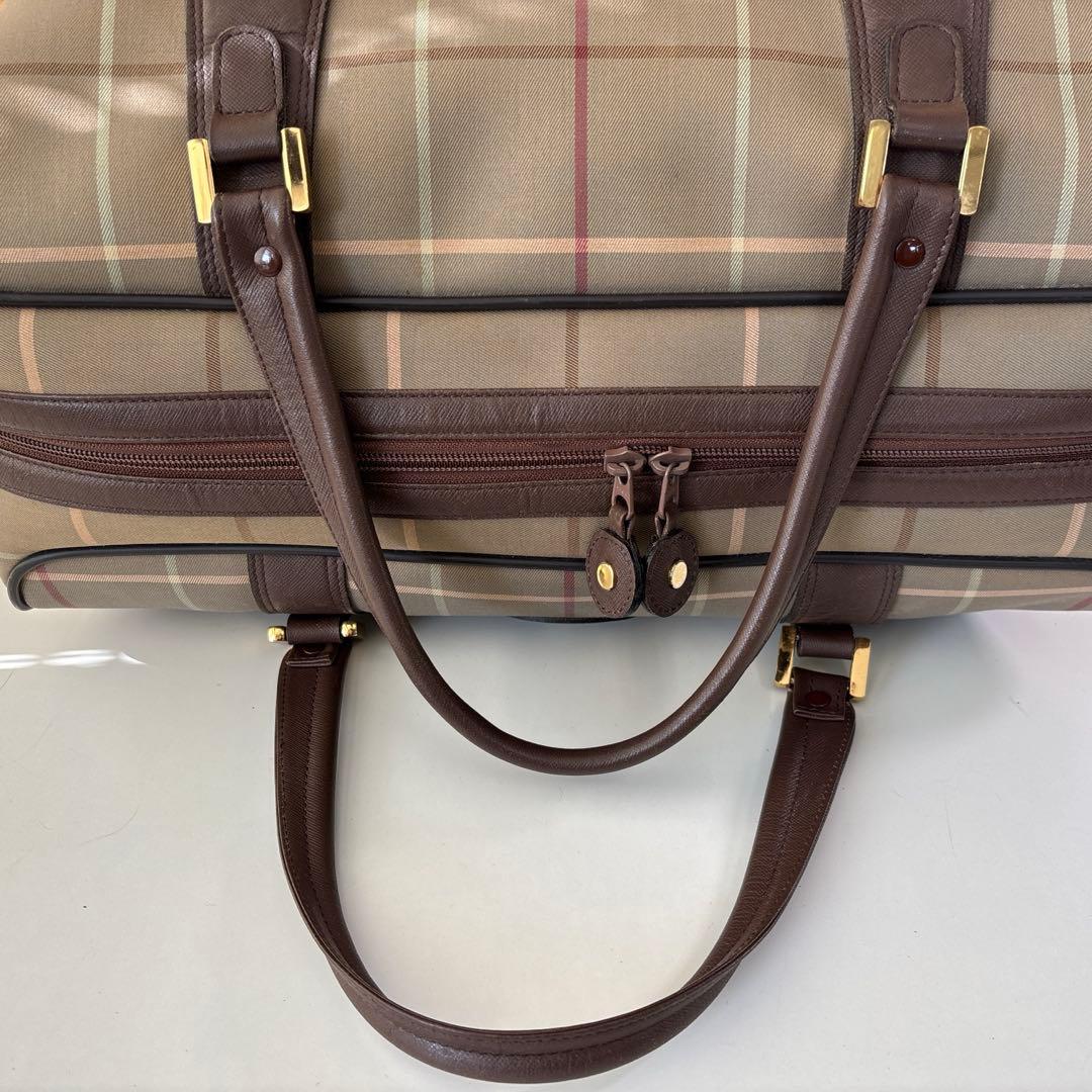BURBERRY　バーバリー　ボストンバッグ　キャンバス×レザー　5032