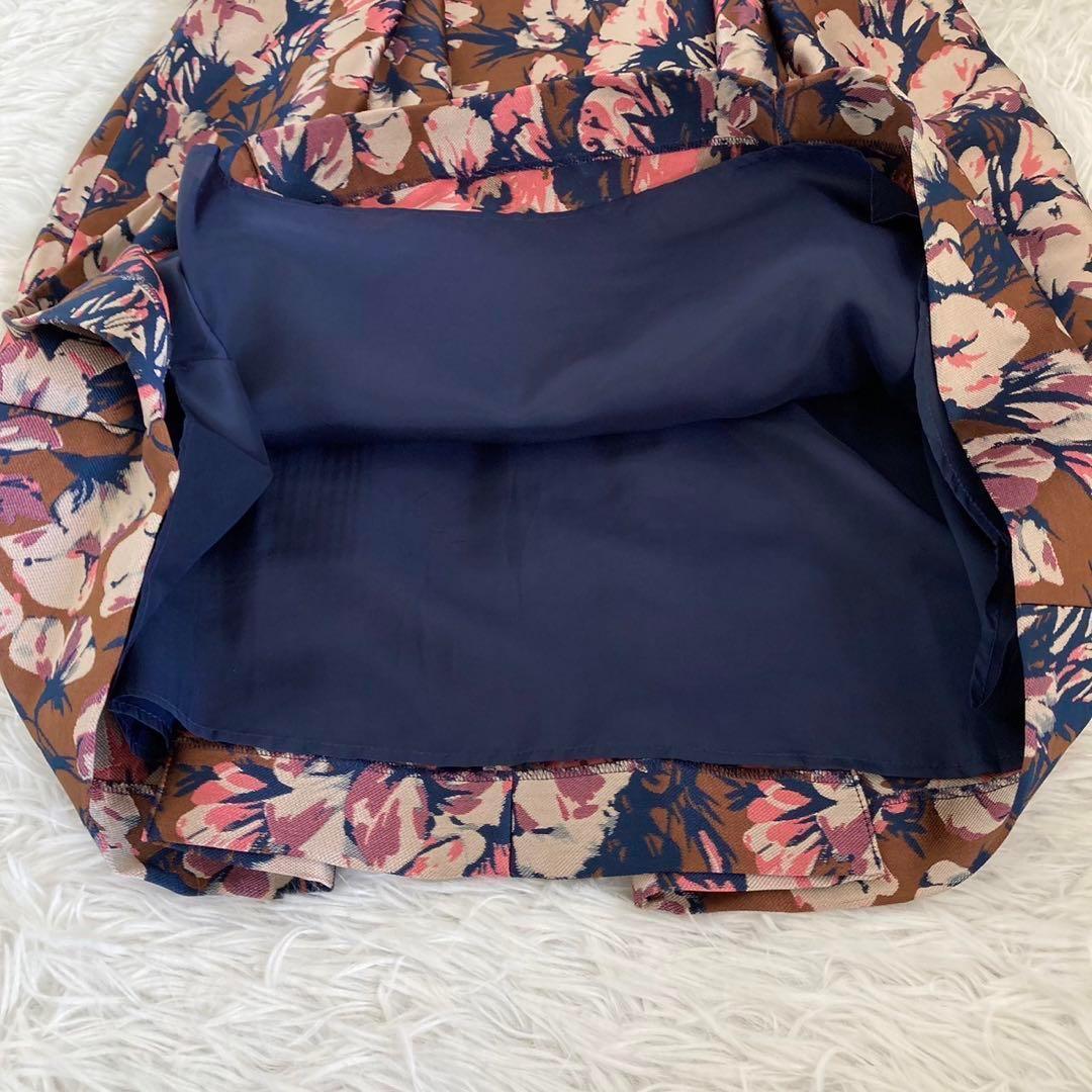 ANAYI アナイフラワージャガードワンピース ドレス ミモレ丈 上品 38