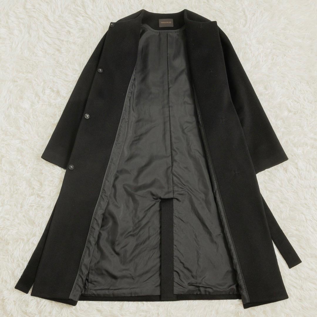 美品 TOMORROWLAND ピュアカシミヤ ノーカラーコート 38 現行品