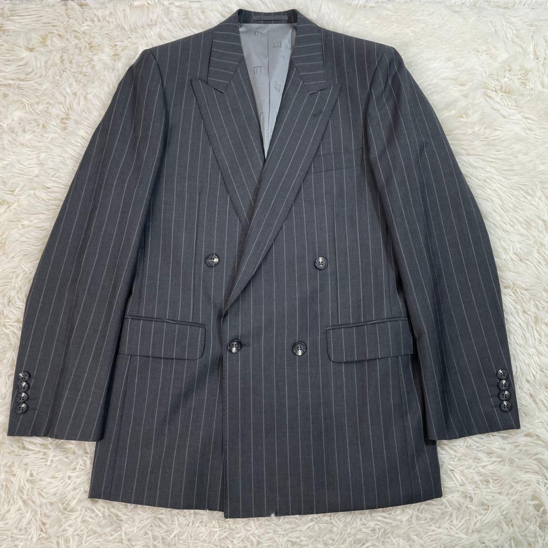 ダンヒル ダブルスーツ グレー ストライプ 菅田将暉