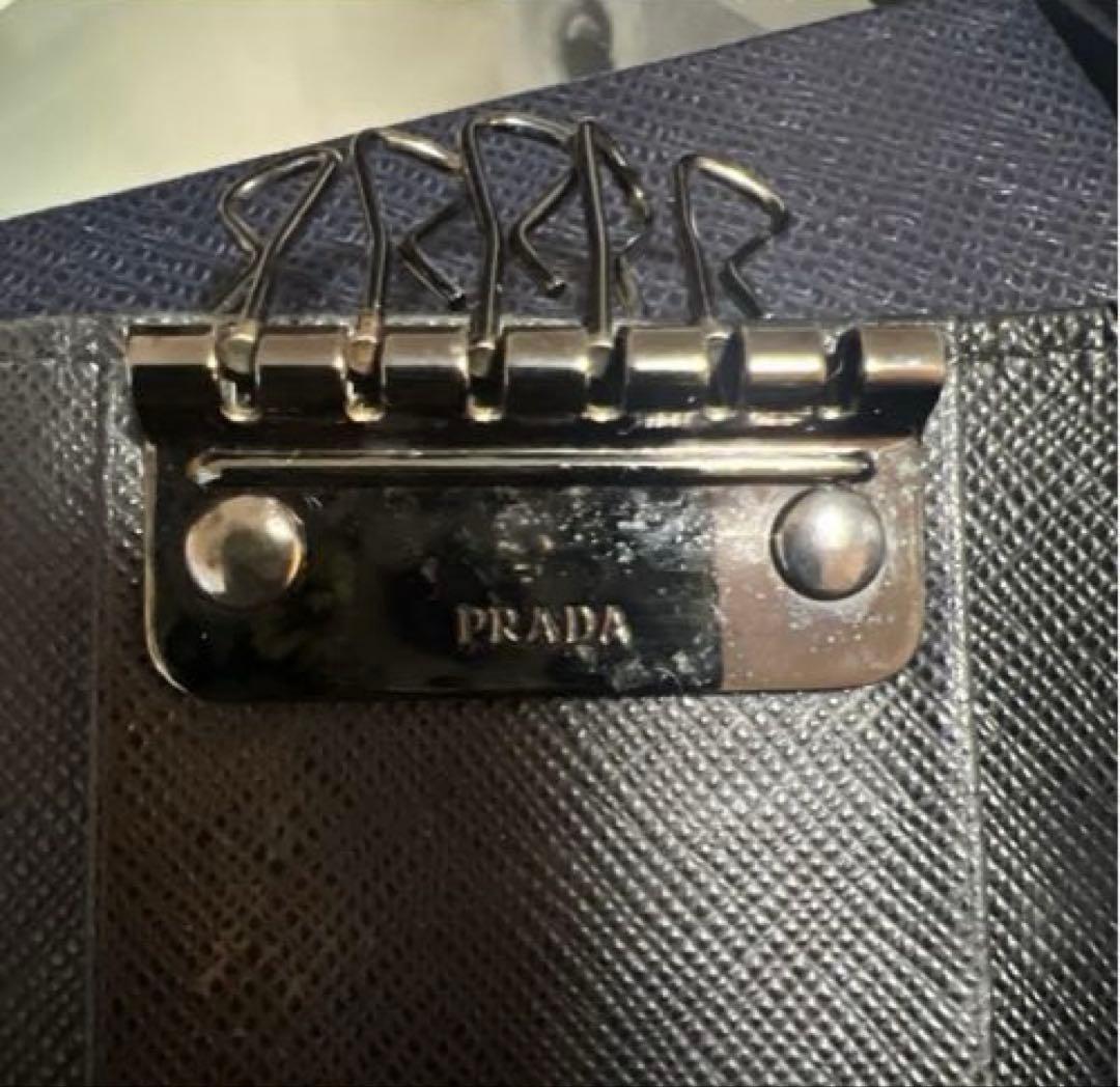 PRADA プラダ キーケース サフィアーノレザー ブラック