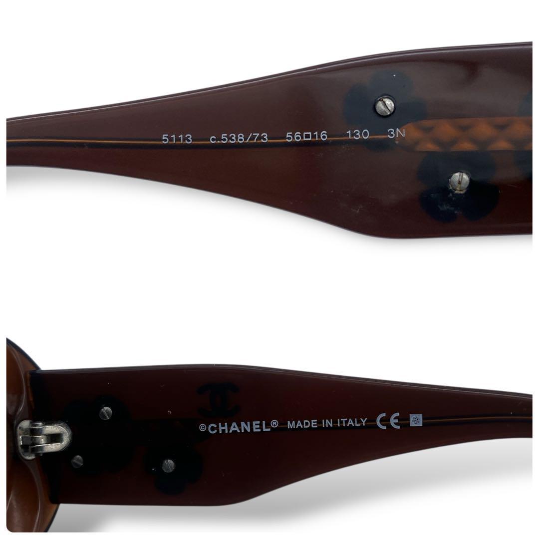 小物 CHANEL sunglasses coco camellia brown
