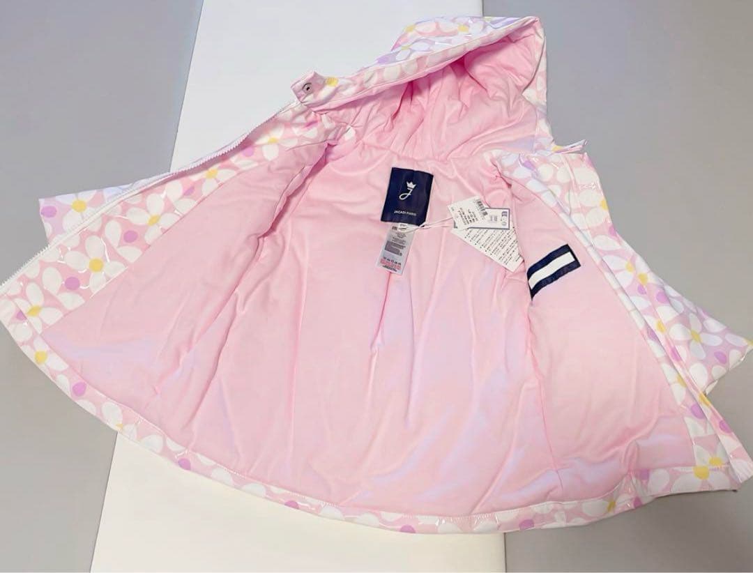 【新品】jacadi 花柄フード付きアウター（ピンク）36M
