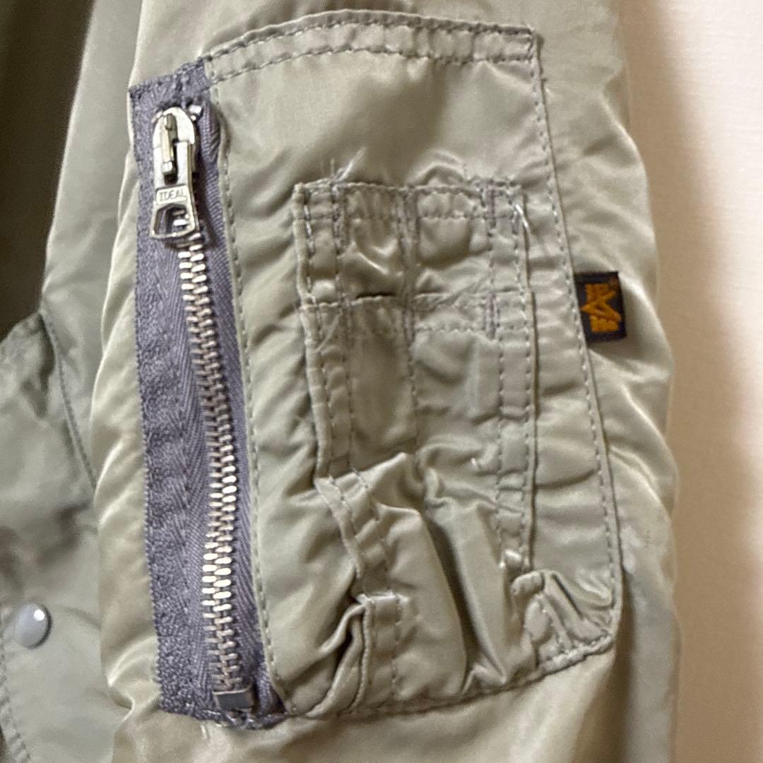 90sUSA製ALPHAアルファMA-1 フライトジャケット Mシルバー
