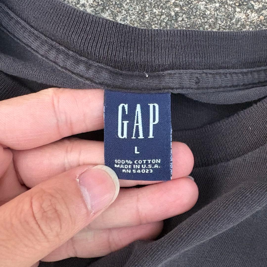 90s old GAP 無地ポケットT シングルステッチ usa製