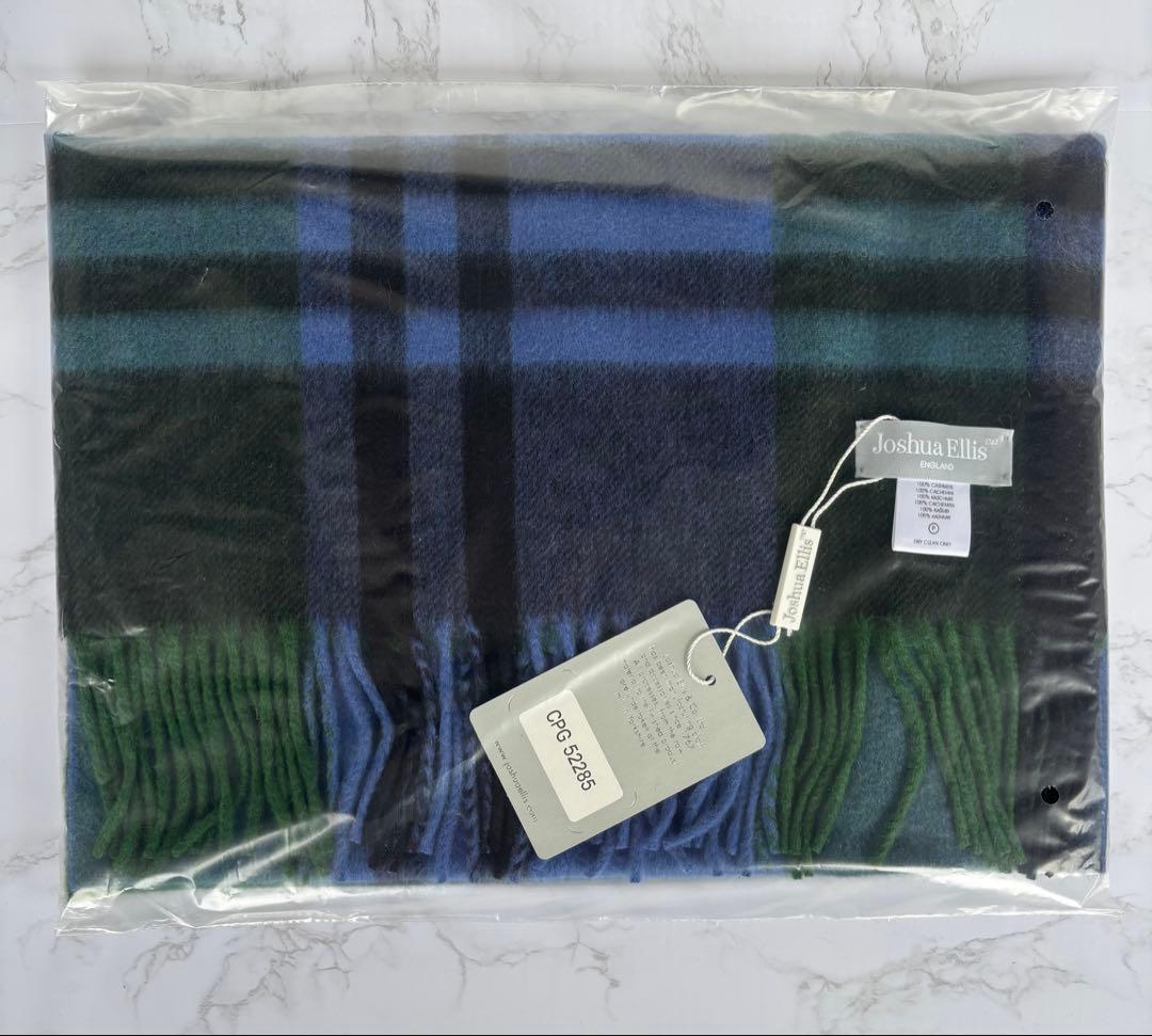 【y.r】新品☆Joshua Ellis ジョシュアエリス カシミア　中判