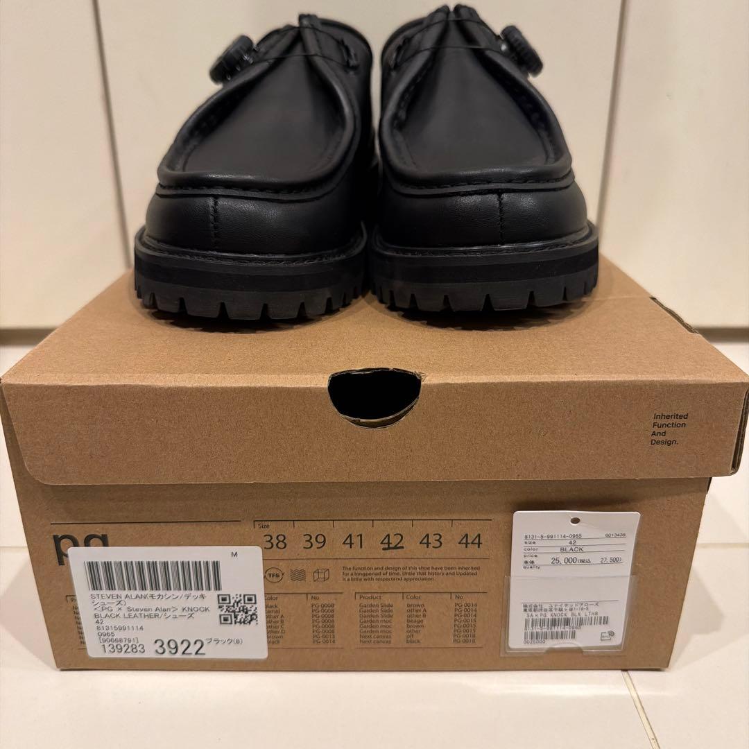 PG × Steven Alan Knock Black Leather 42