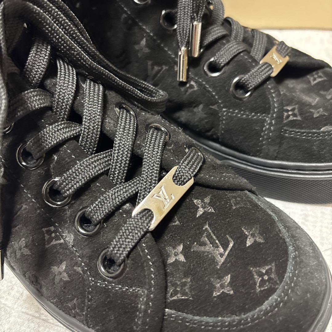 LOUIS VUITTON ルイヴィトンファーハイカットロゴスニーカー