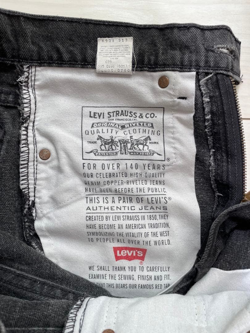 【LEVI’S】ブラックデニム w29 l30 505