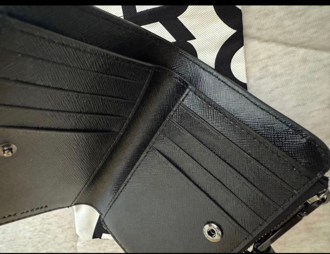 Marc Jacobs ブラック 二つ折り財布 L字ファスナー