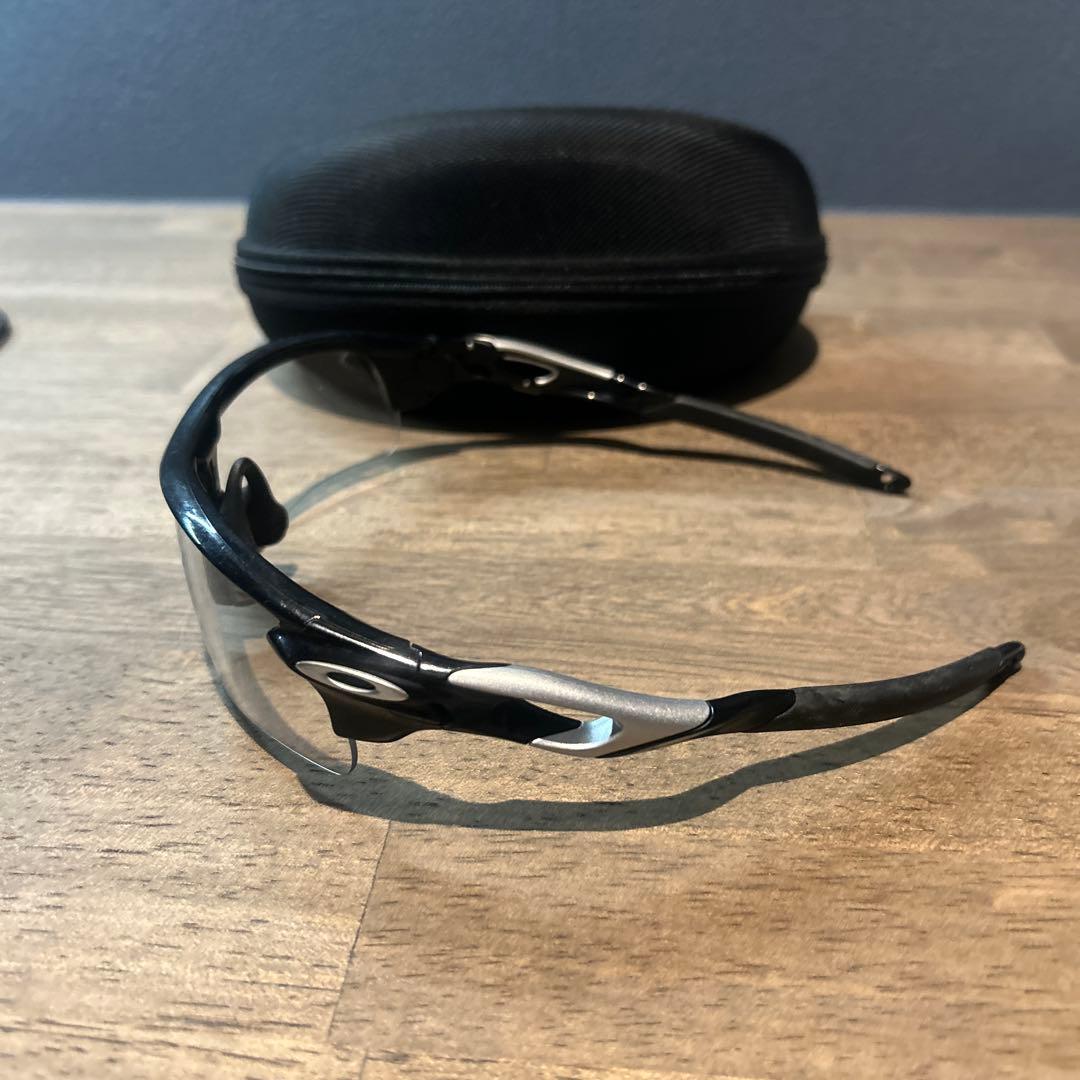 Oakley スポーツサングラス ブラック/クリア ケース付き