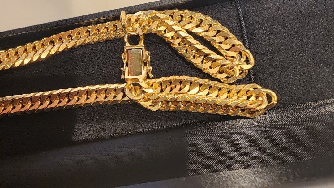 喜平シルバー18Kコーティング チェーンネックレス 925刻印