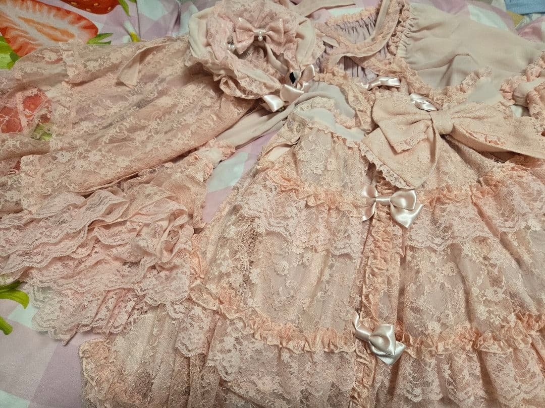 メタモルフォーゼ☆追憶の姫君ドレス☆ピンク☆ドレス&ハーフボンネットプラスサイズ