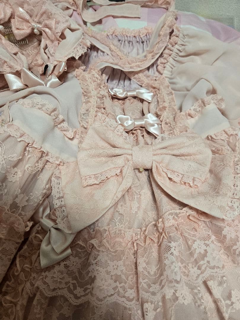 メタモルフォーゼ☆追憶の姫君ドレス☆ピンク☆ドレス&ハーフボンネットプラスサイズ