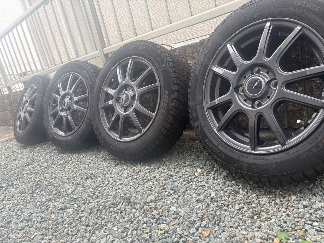 155/65R14 HIFLY 216スタッドレスタイヤ＋ホイール　2本
