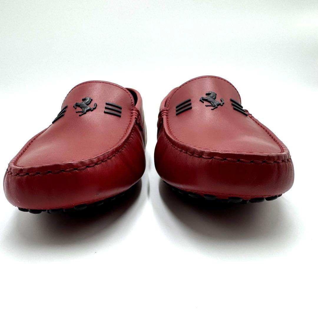 未使用 TOD'S Ferrari ドライビングシューズ レッド 10 1/2