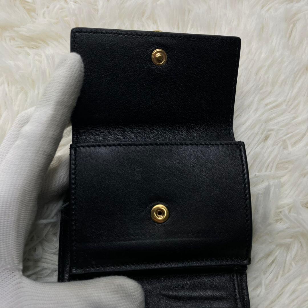 美品✨セリーヌ 折り財布 トリオンフ リザード フラップ スモールウォレット