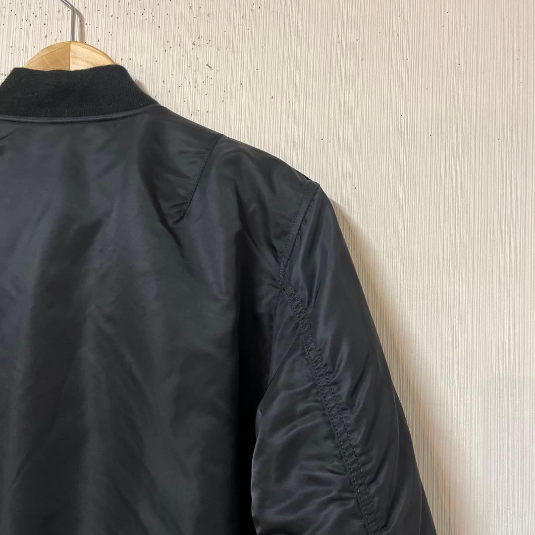 ✨MA-1！ALPHA INDUSTRIES L ブラック リバーシブル 短丈