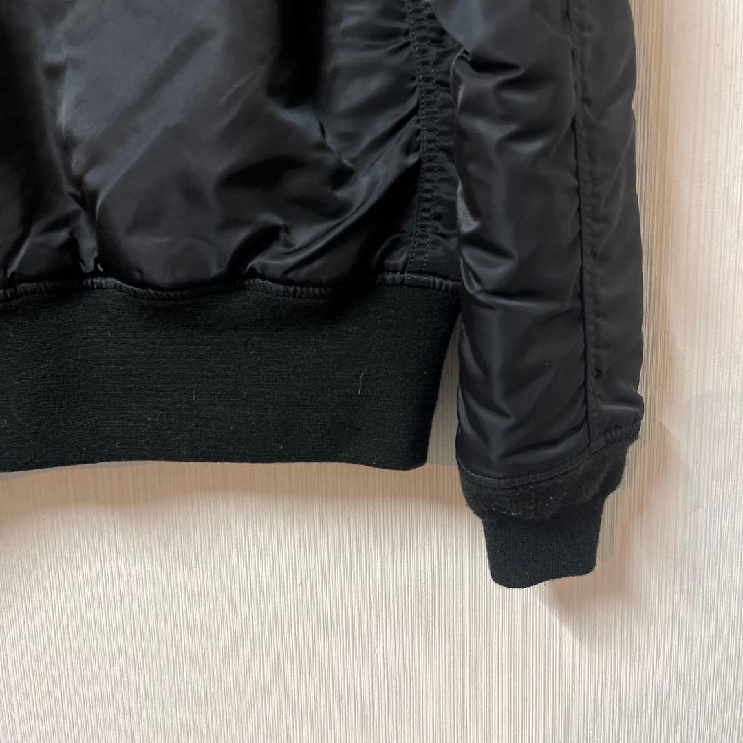 ✨MA-1！ALPHA INDUSTRIES L ブラック リバーシブル 短丈