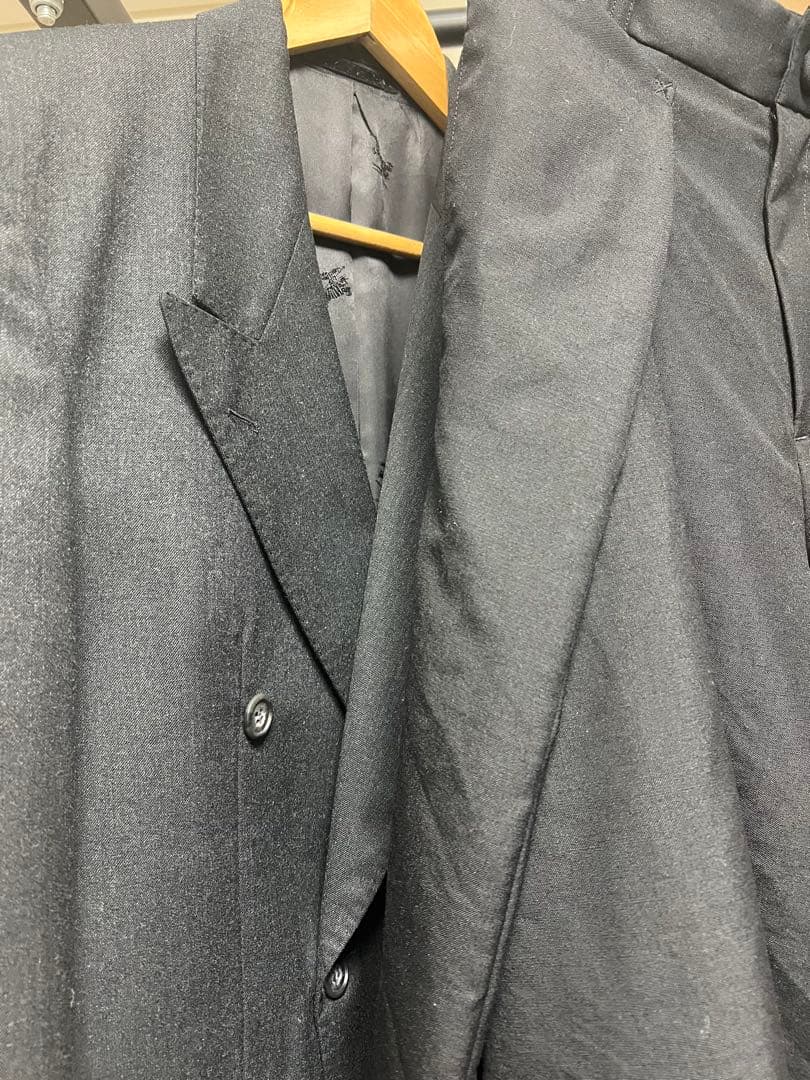 Burberrysバーバリー グレー ダブルジャケット46サイズ　Sサイズ相当