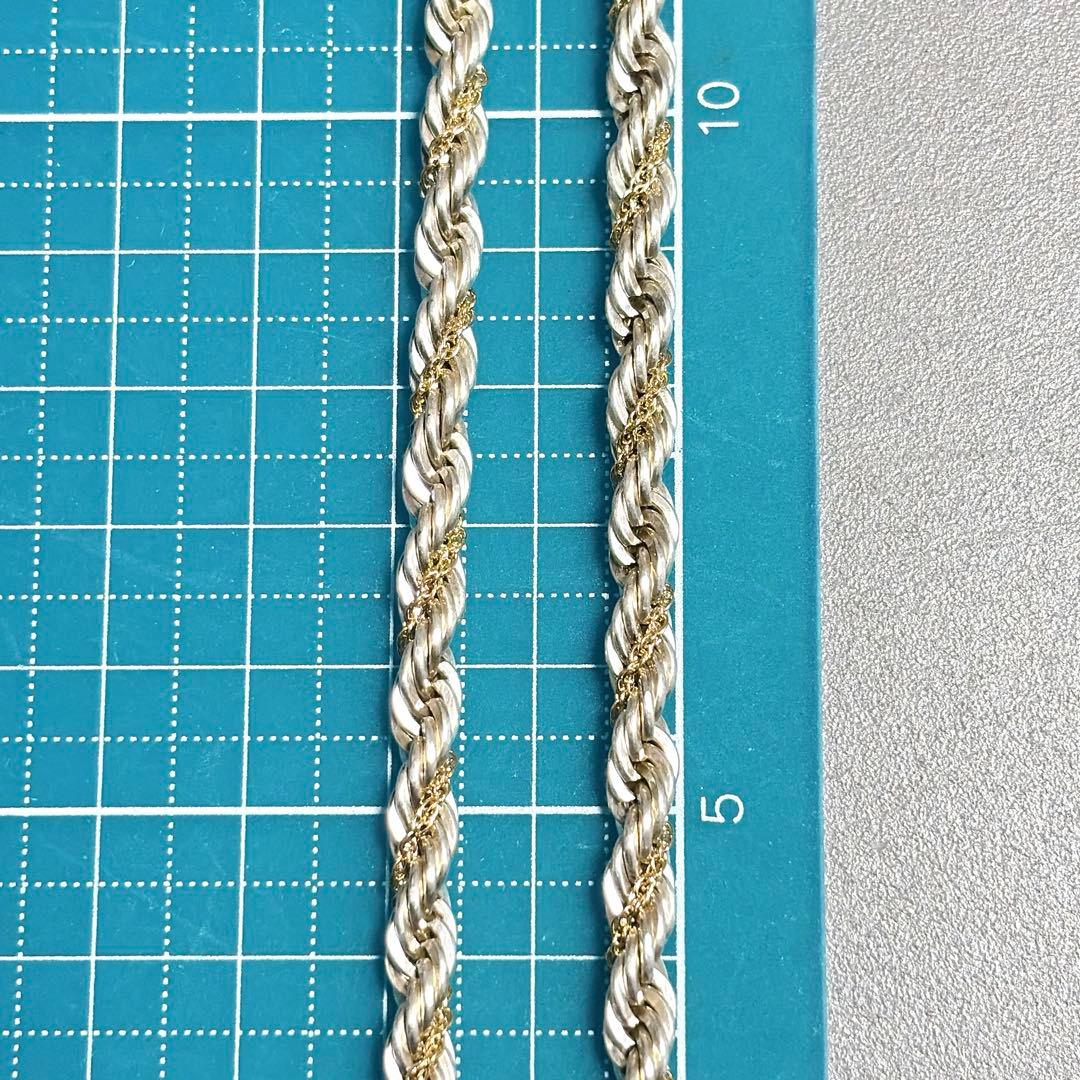 【美品】60.7cm ティファニー ツイストスクリューネックレス 14K/925