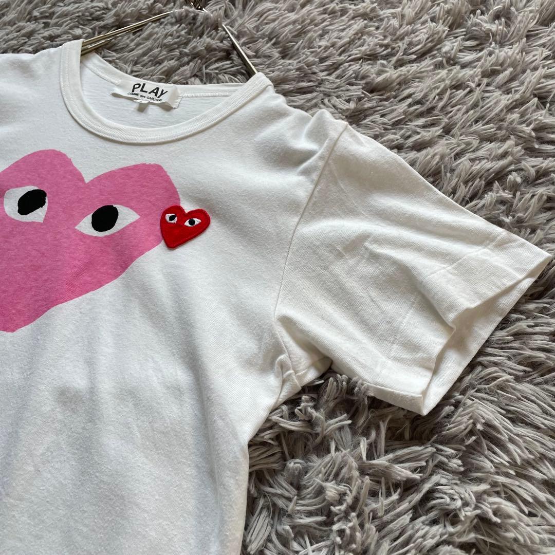PLAY COMME des GARCONS ハートTシャツ　ピンク　L