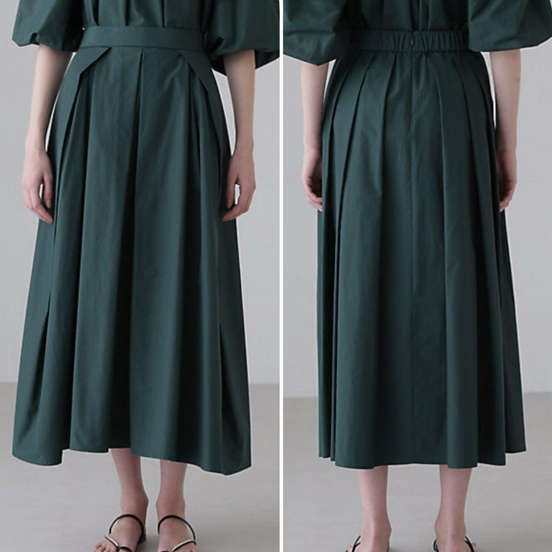 新品タグ付●アドーアADORE●パウダータッチタフタスカート¥39600ルフィル