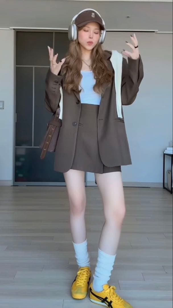 【Nalm.】ribbon-tailored jacket / brown