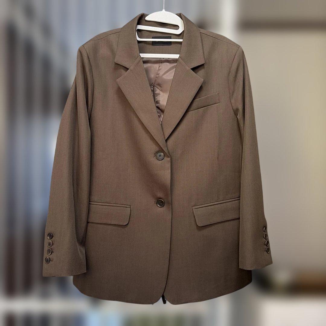 【Nalm.】ribbon-tailored jacket / brown