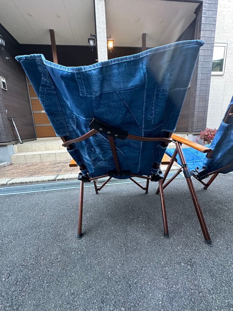 コールマンコラボデニム生地 アウトドアチェア 2脚セット　ラスト