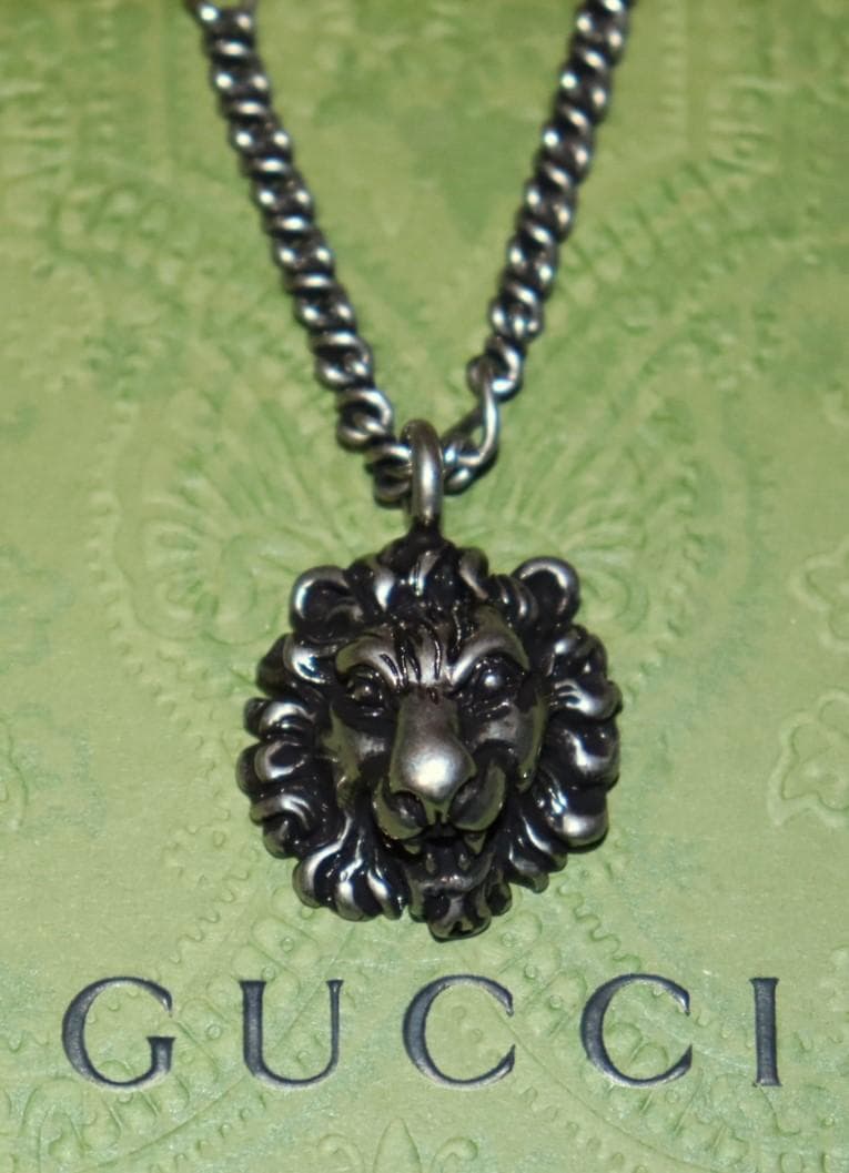 新品 GUCCI ライオンヘッド ネックレス グッチ 410673　Ⓗ