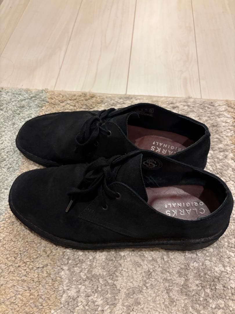 CLARKS ORIGINALS Desert Khan ブラックデッキシューズ
