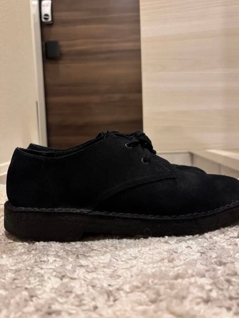 CLARKS ORIGINALS Desert Khan ブラックデッキシューズ