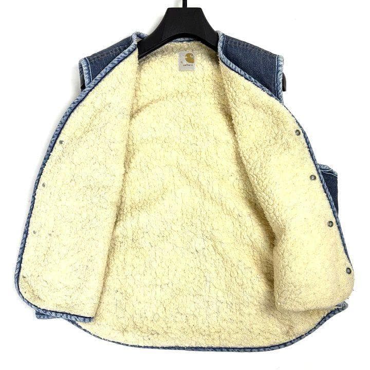Carhartt カーハート 裏ボア デニムベスト ワークベスト XL