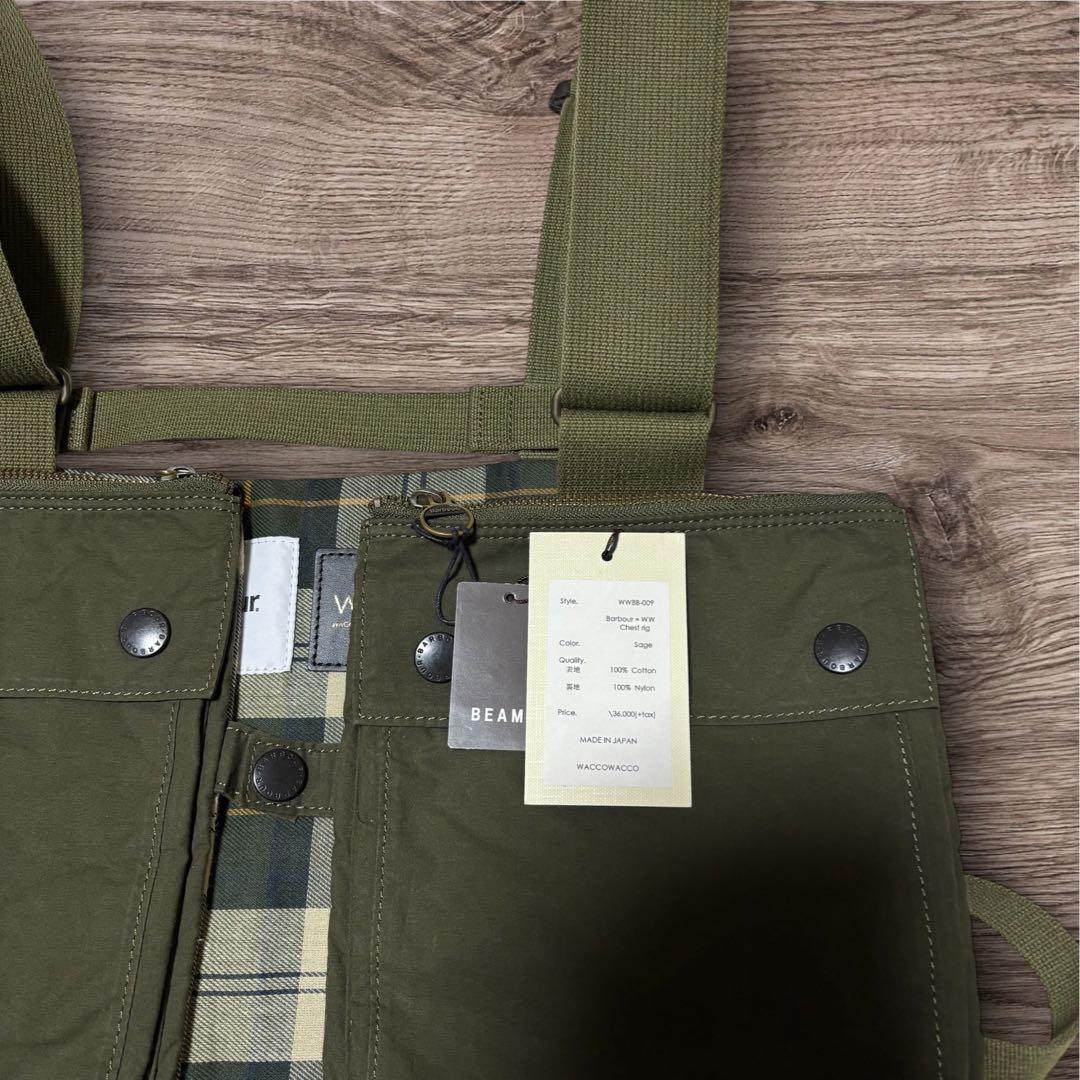 新品タグ付　Barbour ×WACCOWACCO チェストリグ ゲームベスト