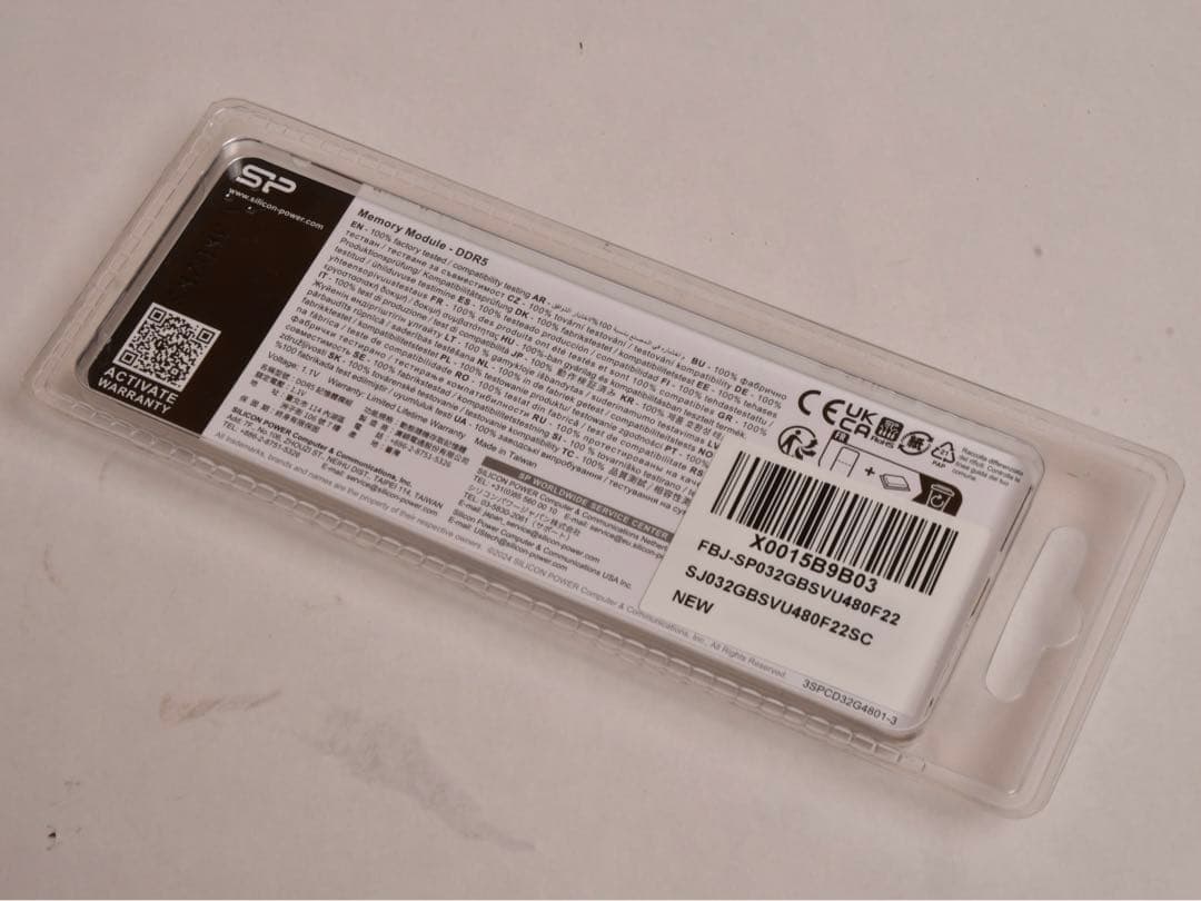 シリコンパワー　DDR5メモリー16GB2枚新品未開封 値下げです
