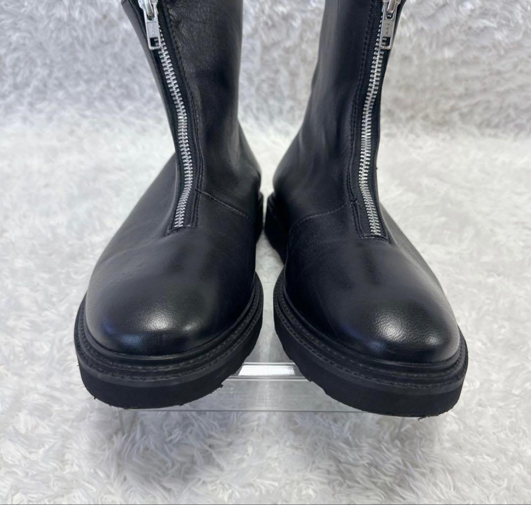 ※美品 CAMINANDO カミナンド フロントジップ ショートブー 24.5c