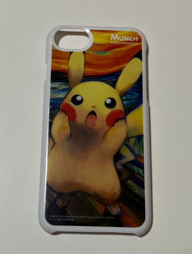 iPhone 8/7/6s/6用シェルカバー　ピカチュウ　ムンク展