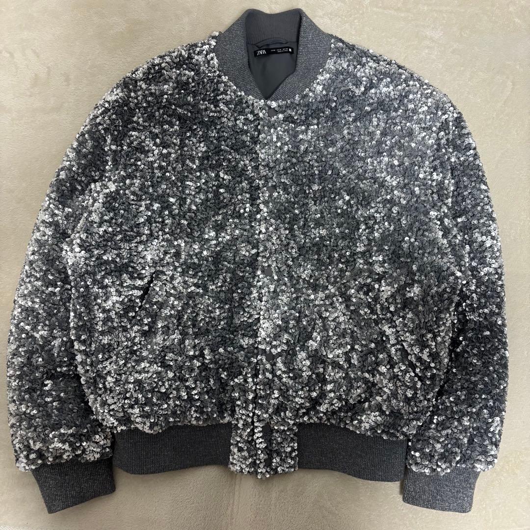 希少 ZARA 23AW LIMITED スパンコールジャケット Mサイズ