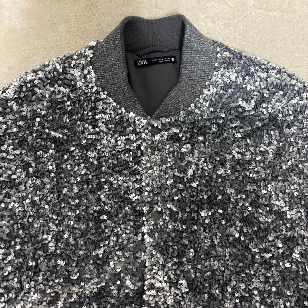 希少 ZARA 23AW LIMITED スパンコールジャケット Mサイズ
