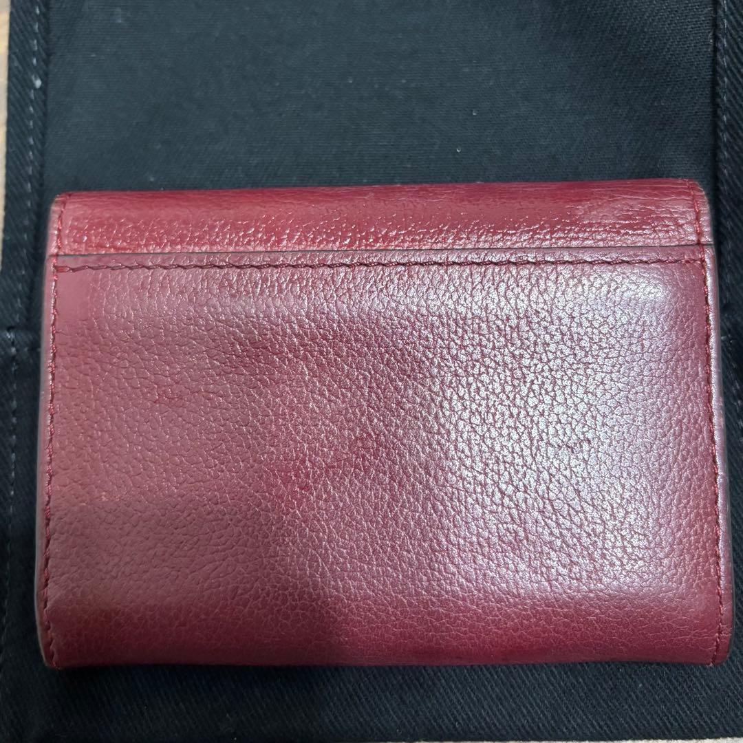 Cartier バーガンディ レザー 名刺入れ