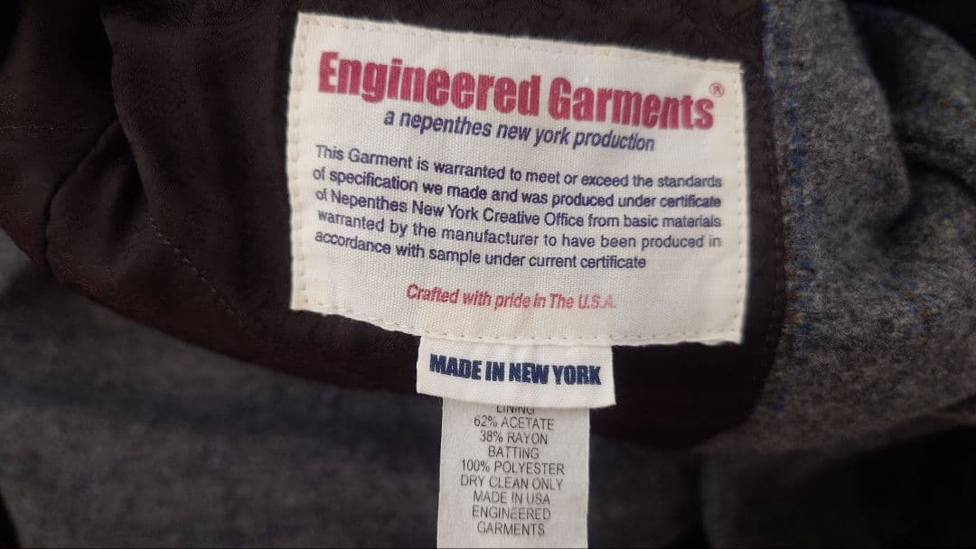 【Enginereed Garments】Bedford Jacket Sサイズ