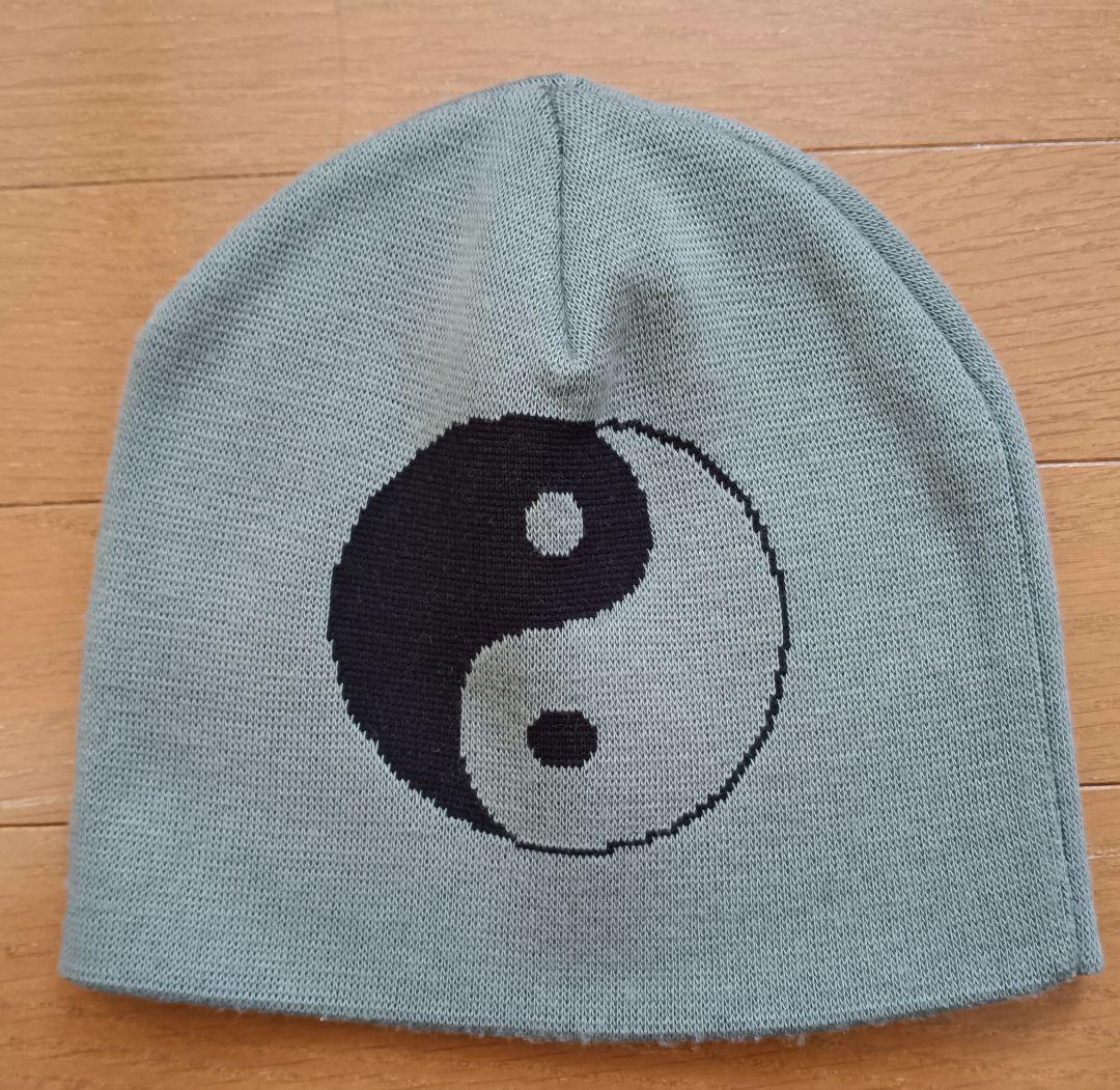 USA製 supreme 初期 Yin-Yang ニットビーニーキャップ グレー