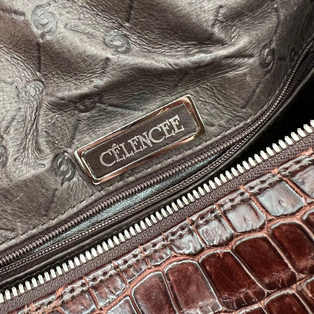 セレンシー マットクロコダイル ボストンバッグ エキゾチックレザー
