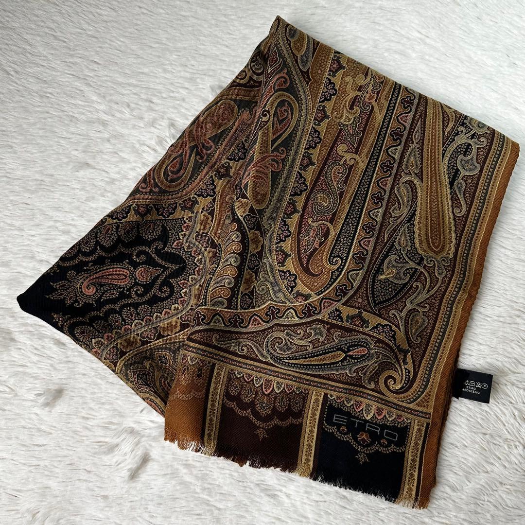 極美品 ETRO ペイズリー柄 ストール　エトロ　ショールー