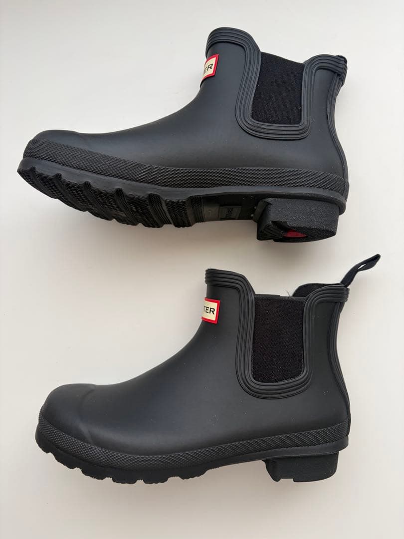 HUNTER ブラック ショートブーツ　UK4 EU37